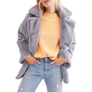 Free People Faux Fur Coat